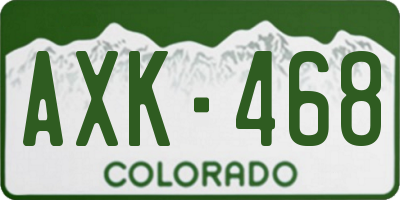 CO license plate AXK468