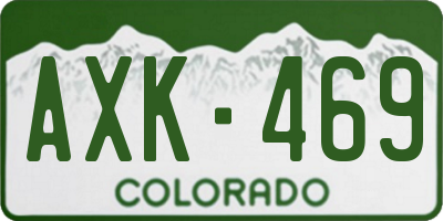 CO license plate AXK469