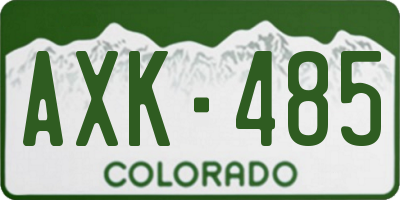 CO license plate AXK485