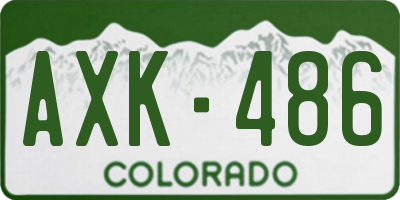 CO license plate AXK486