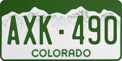 CO license plate AXK490