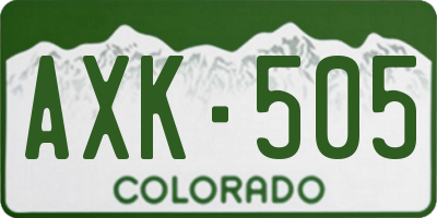 CO license plate AXK505
