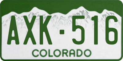 CO license plate AXK516