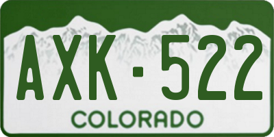 CO license plate AXK522