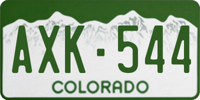 CO license plate AXK544