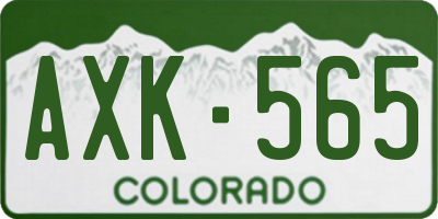 CO license plate AXK565
