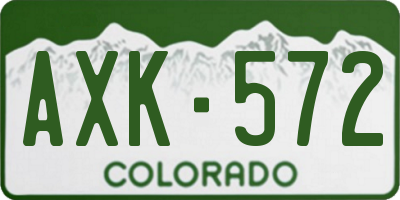 CO license plate AXK572