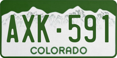 CO license plate AXK591