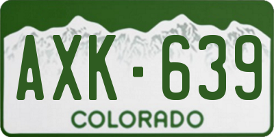 CO license plate AXK639