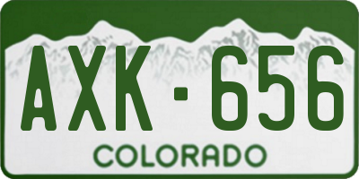 CO license plate AXK656