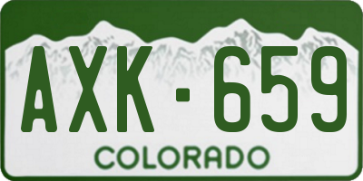 CO license plate AXK659