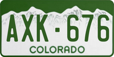 CO license plate AXK676