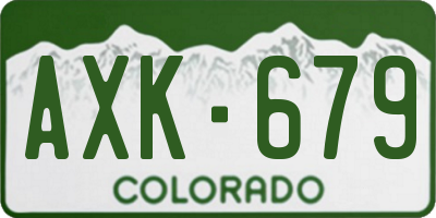 CO license plate AXK679