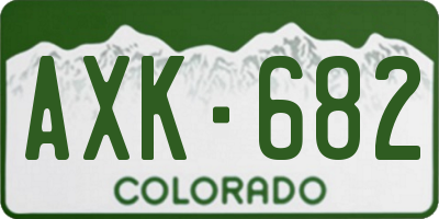 CO license plate AXK682