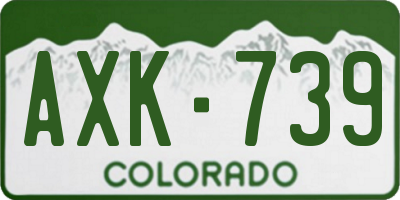 CO license plate AXK739