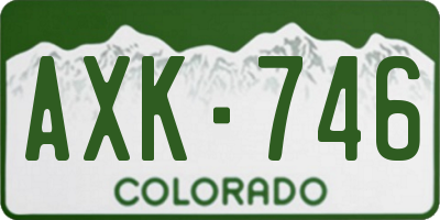 CO license plate AXK746