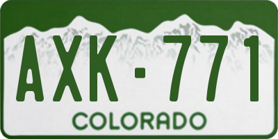 CO license plate AXK771