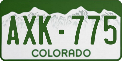 CO license plate AXK775