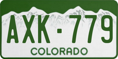 CO license plate AXK779