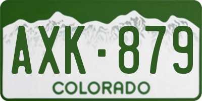 CO license plate AXK879