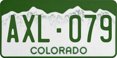 CO license plate AXL079