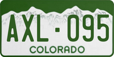 CO license plate AXL095