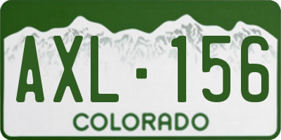 CO license plate AXL156