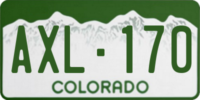 CO license plate AXL170