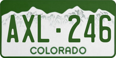 CO license plate AXL246
