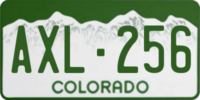 CO license plate AXL256