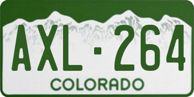 CO license plate AXL264