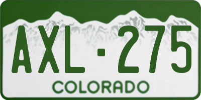 CO license plate AXL275