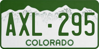 CO license plate AXL295