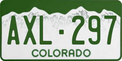 CO license plate AXL297