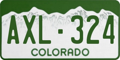 CO license plate AXL324