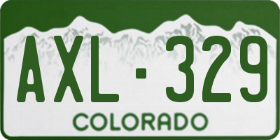 CO license plate AXL329