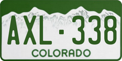CO license plate AXL338