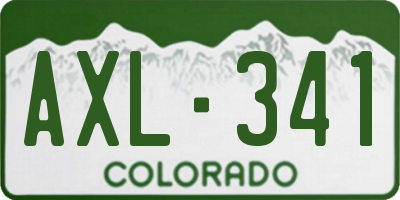 CO license plate AXL341