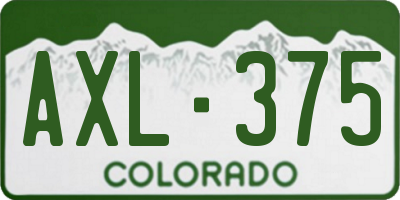 CO license plate AXL375