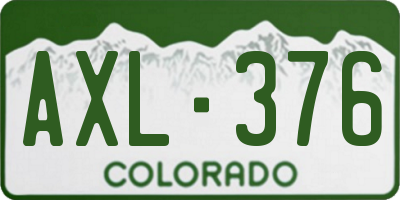 CO license plate AXL376