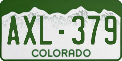 CO license plate AXL379