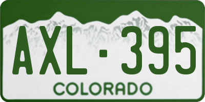CO license plate AXL395