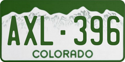 CO license plate AXL396