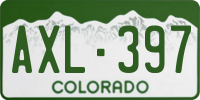 CO license plate AXL397