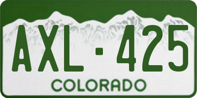CO license plate AXL425