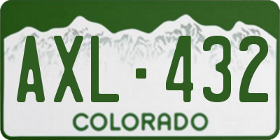 CO license plate AXL432