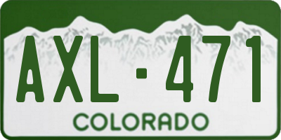 CO license plate AXL471