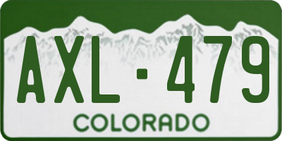 CO license plate AXL479