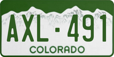 CO license plate AXL491