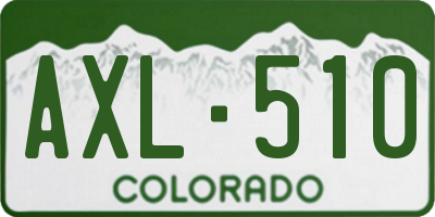 CO license plate AXL510